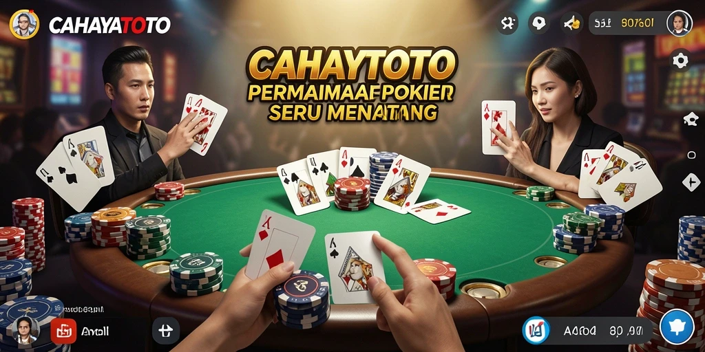 Tampilan screenshot gameplay CAHAYATOTO dengan poker yang seru.