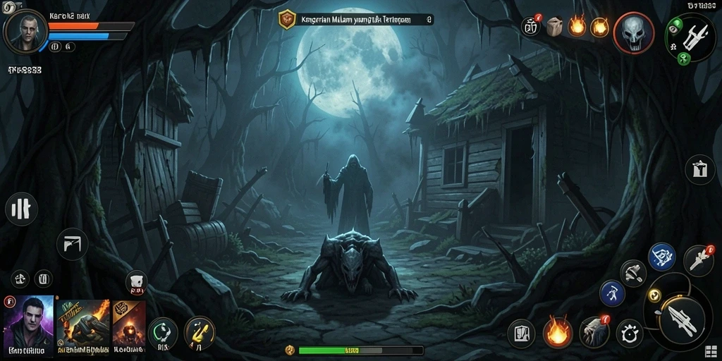 Screenshot gameplay FB333 yang menampilkan suasana Horror yang menegangkan.