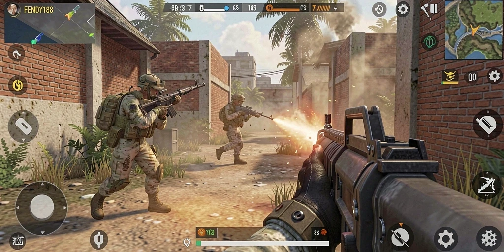 Tampilan gameplay FENDY188 yang menegangkan dan penuh aksi.