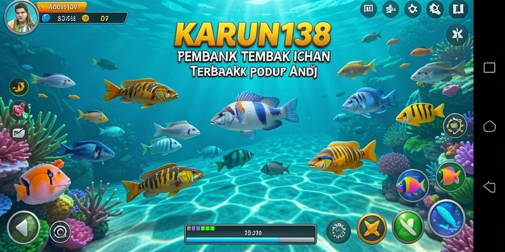 Tampilan gameplay seru dari KARUN138 dalam aksi tembak ikan.
