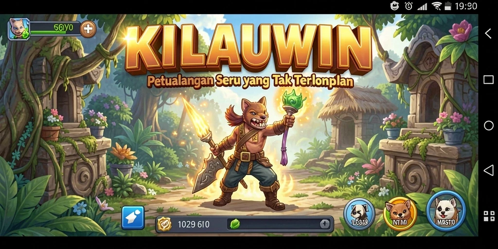 Tampilan gameplay memukau dalam KILAUWIN yang menampilkan aksi petualangan seru.