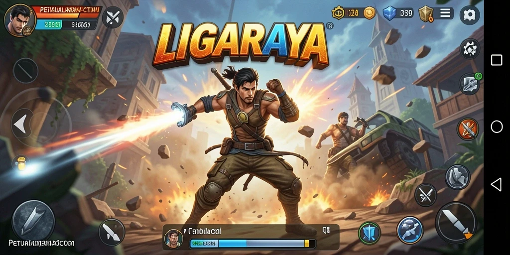 Gameplay LIGARAYA yang seru dan mendebarkan.