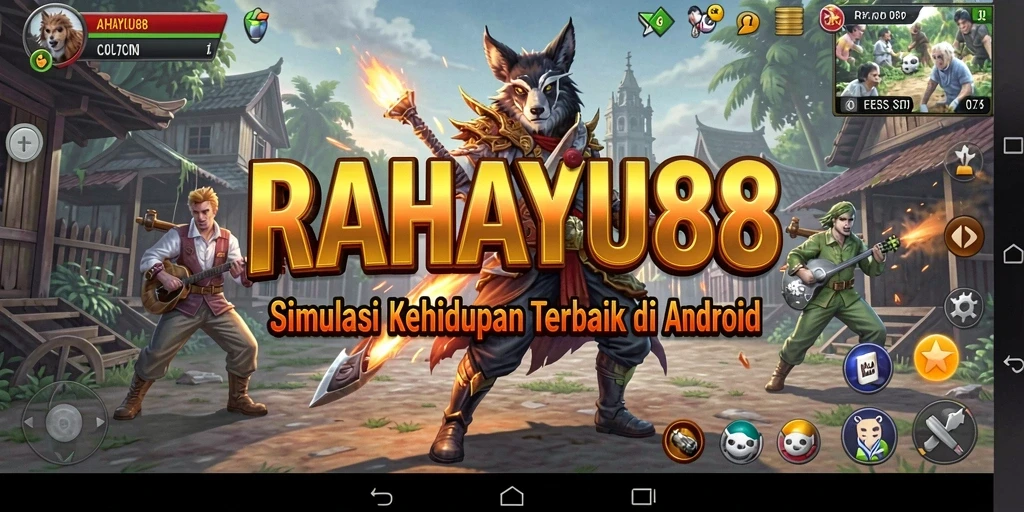 Screenshot utama RAHAYU88 menunjukkan gameplay simulasi yang seru dan interaktif.