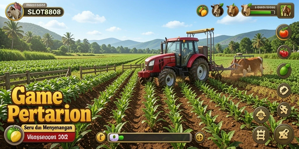 Screenshot gameplay pertanian yang seru dan interaktif.