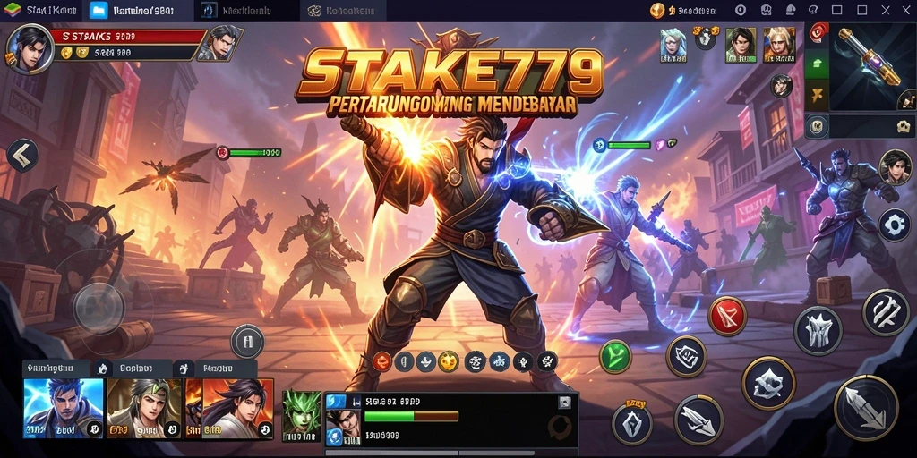 Tampilan gameplay <strong>STAKE779</strong> yang intens dan seru dalam pertarungan Fighting.